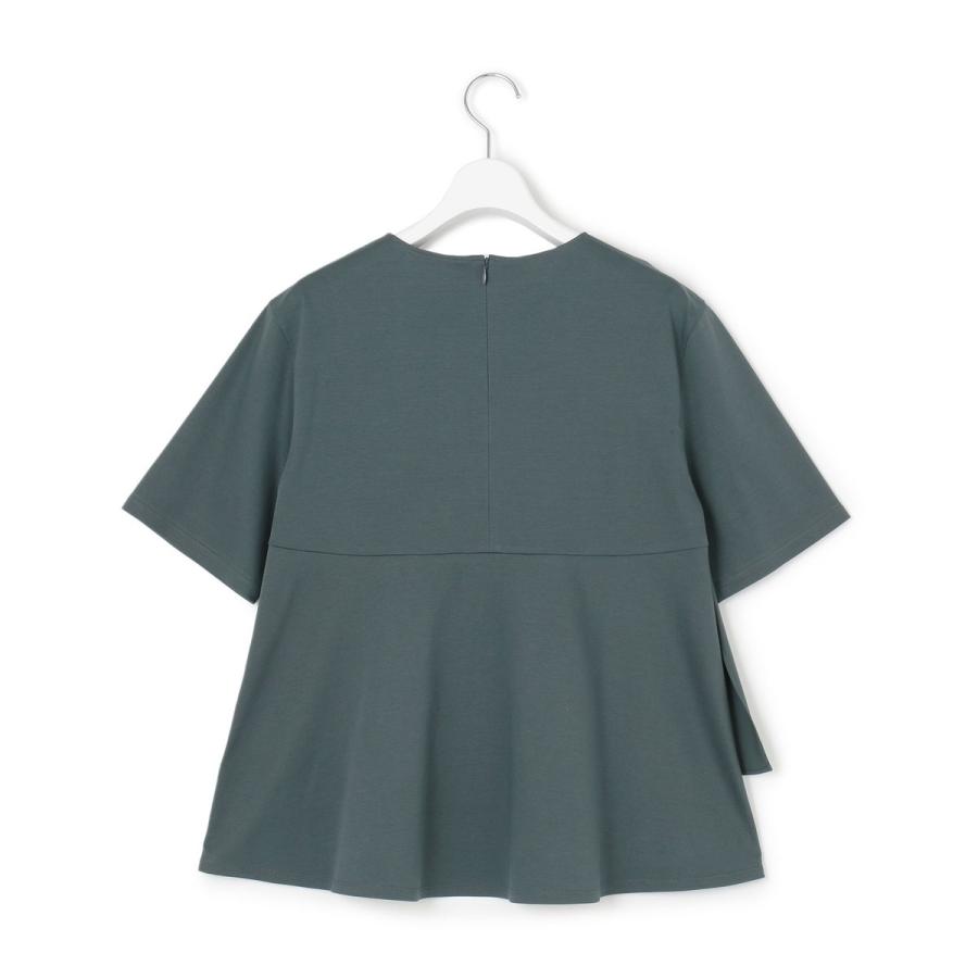 23区【汗じみ防止洗える】ランダムフリルジャージー ドッキング カットソー大きい 23区 【汗じみ防止/洗える】ランダムフリルジャージー