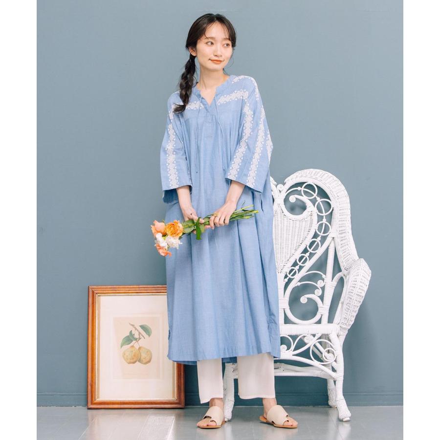 サブストリート（sab street）/【大きいサイズ】 15号(3L) エンブロイダリーレースデニムワンピース Sab Street 【大きいサイズ】 15号(3L) エンブロイダリーレースデニム