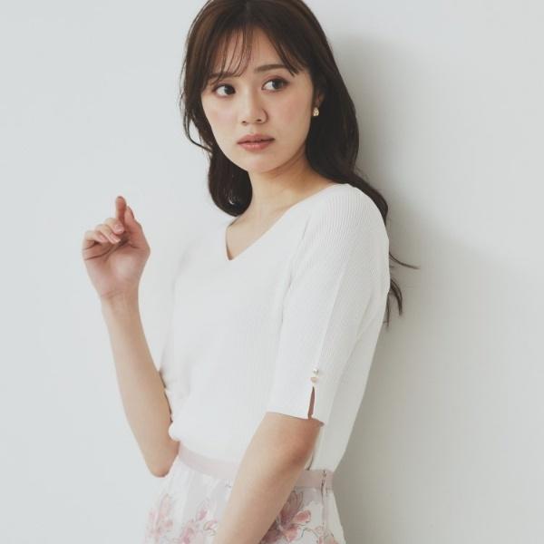 Vネックリブニット index 《5色展開》Vネックリブニット【洗濯機洗い可】 : マルイ