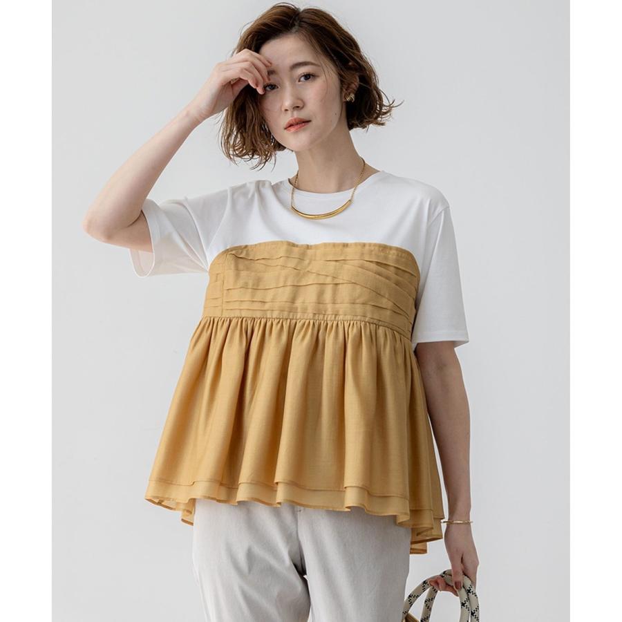 今期【杏さん着】オーガンジービスチェコンビ カットソー WEB＆一部店舗限定カラーあり】オーガンジービスチェコンビ
