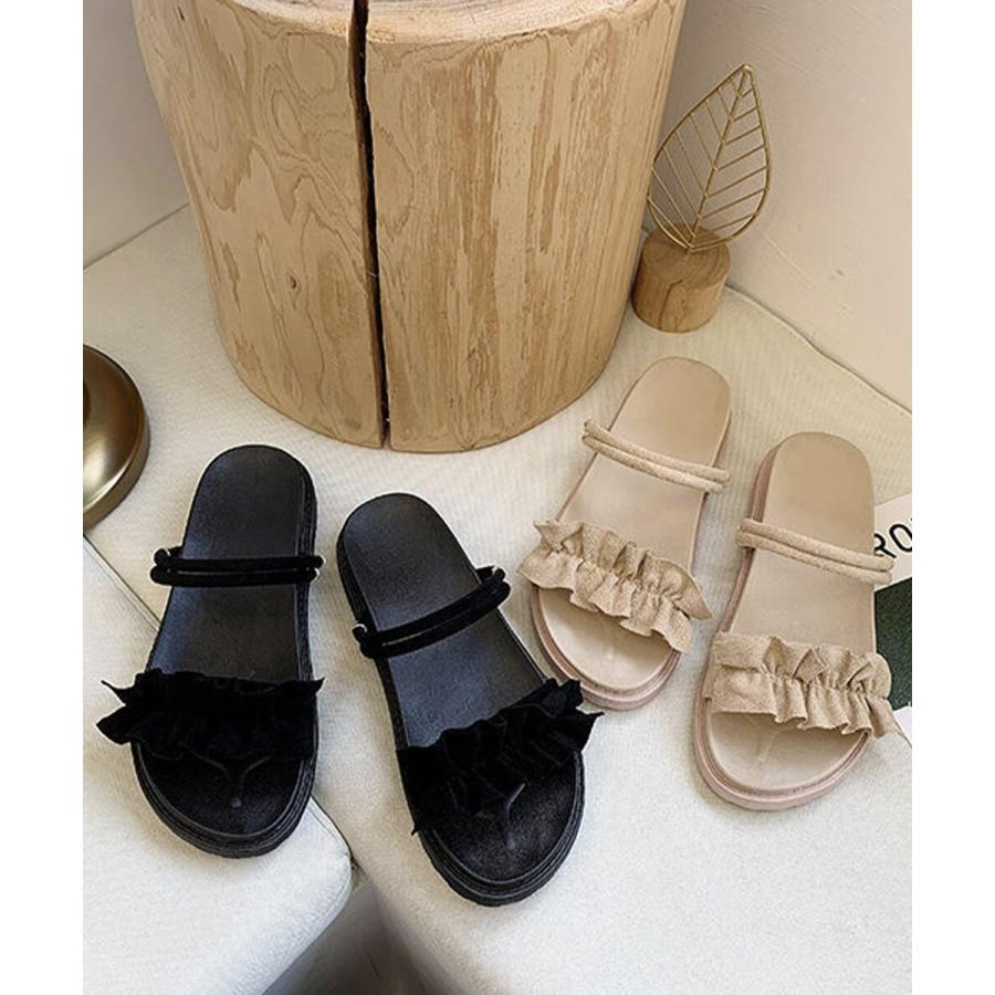 2WAY厚底サンダル フリルサンダル美脚 : マルイ(丸井)Yahoo!店 - 通販