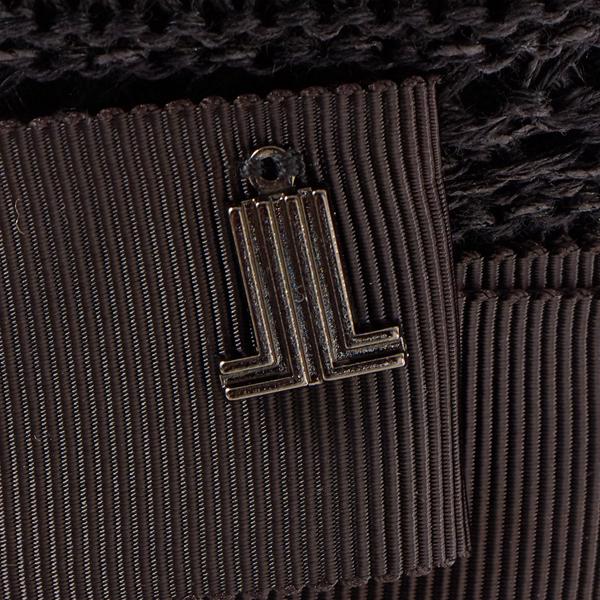 みたらし☆LANVIN ブラック 手編み風サーモキャップ　日本製　ブラック LANVIN en Bleu 【 （ランバン オン ブルー）】ペーパーサーモキャップ