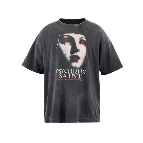 SAINT MICHAEL／セントマイケル／SS TEE ／ PSYCHOTIC SNT ／BLACの画像