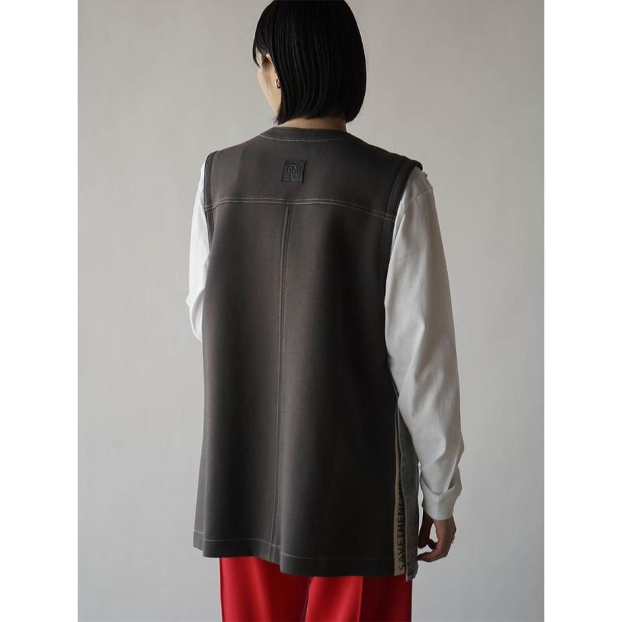 RADIATE（ラディエイト） ロゴテープデニムドッキングジレ : マルイ