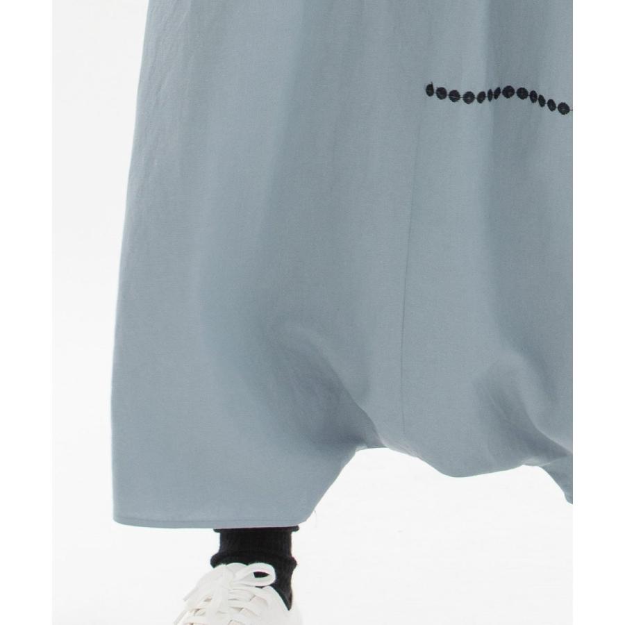 nop de nod リネンレーヨンライン刺繍サルエルバルーンパンツ nop de nod リネンレーヨンライン刺繍サルエルバルーンパンツ