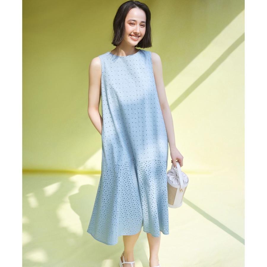 【WEB限定・新色追加】エンブロイダリーレースノースリーブ ワンピースの画像