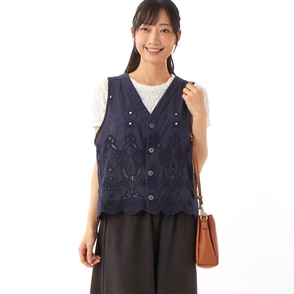 SUPER HAKKA（スーパーハッカ） コットンローンフラワースカラップ