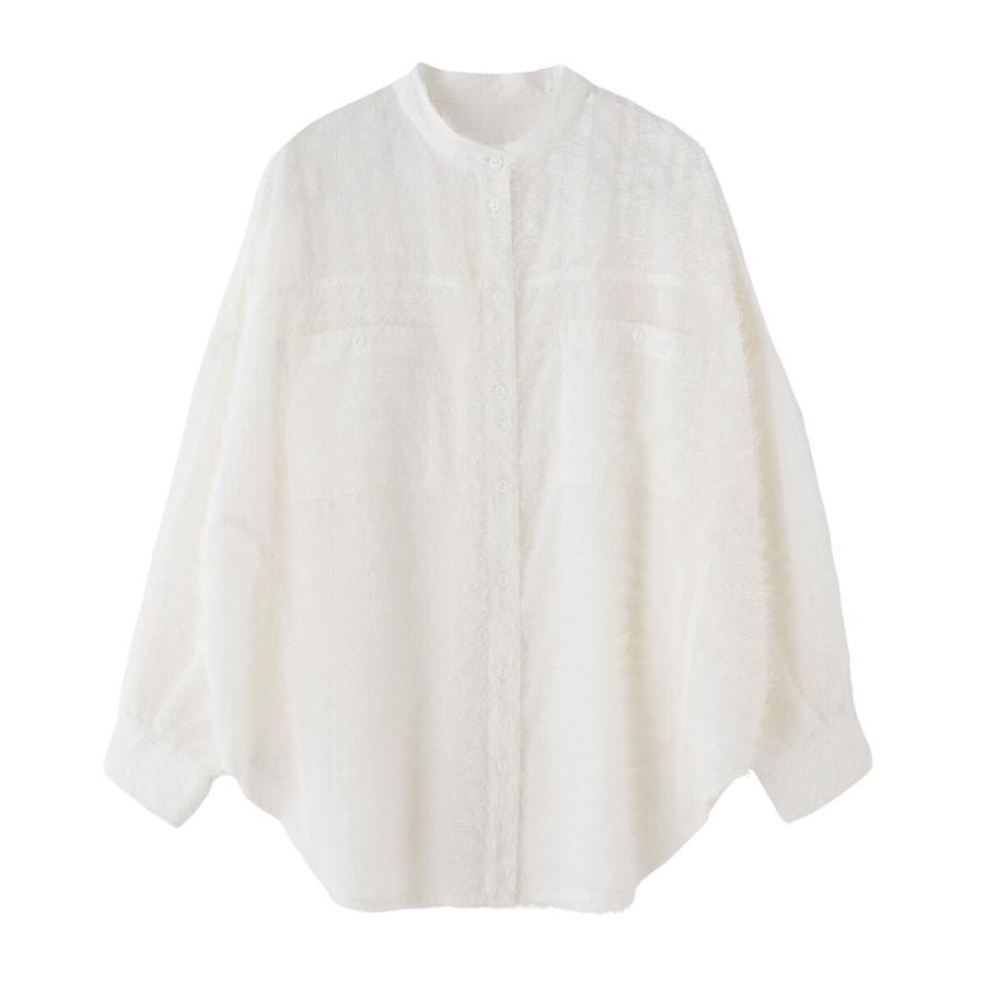 ROSE BUD（ローズバッド） (GENE HEAVENS)FRINGE SHEER RELAX SHIRT