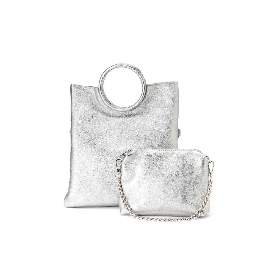 LAULA DI MAGGIO サークルハンドルショルダーバッグ【美品】 LAURA DI MAGGIO（ローラディマッジオ） ショルダーバッグ バッグ