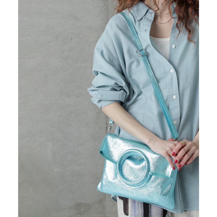 LAULA DI MAGGIO サークルハンドルショルダーバッグ【美品】 LAURA DI MAGGIO（ローラディマッジオ） ショルダーバッグ バッグ