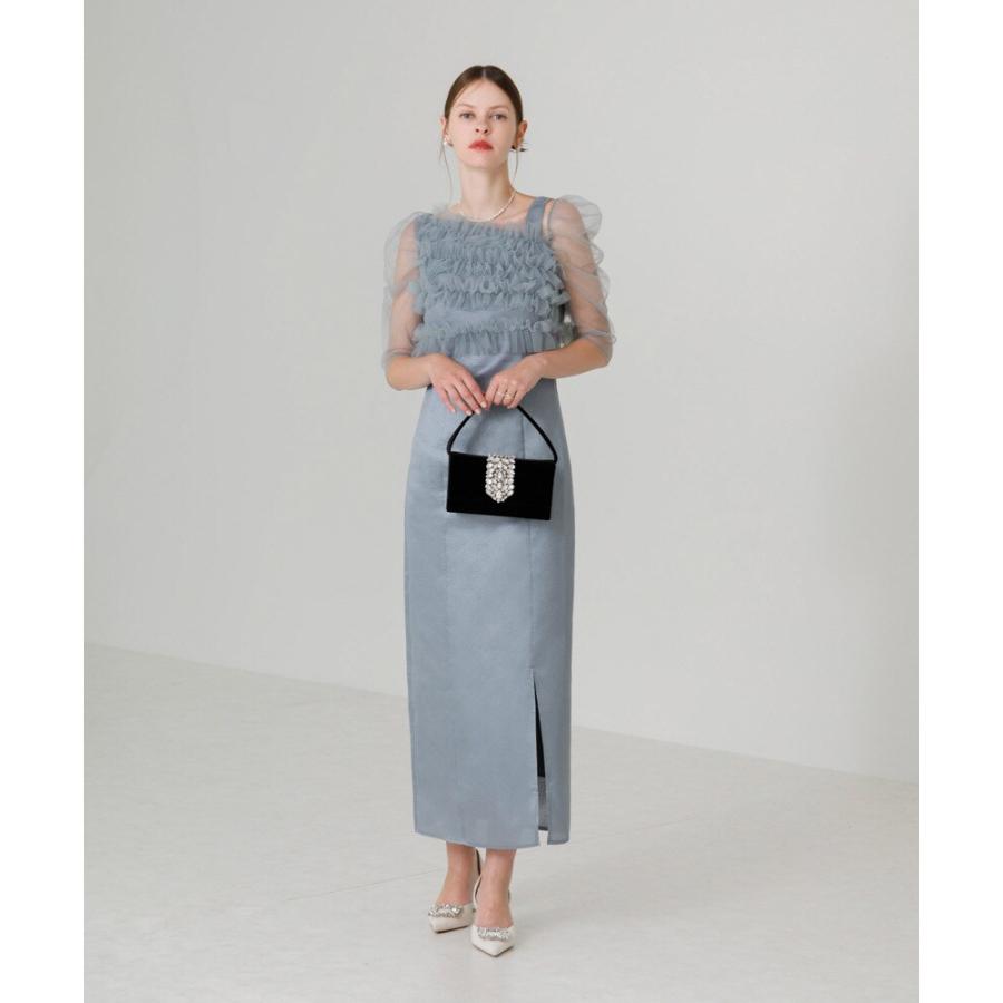 Leja＊チュールアシンメトリーティアードフリルIラインドレス 楽天市場】チュールアシンメトリーティアードフリルIラインドレス