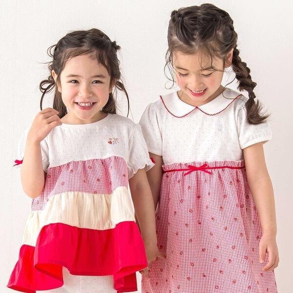 SLAP SLIP 【お揃い】レモンイチゴフルーツ柄ティアード