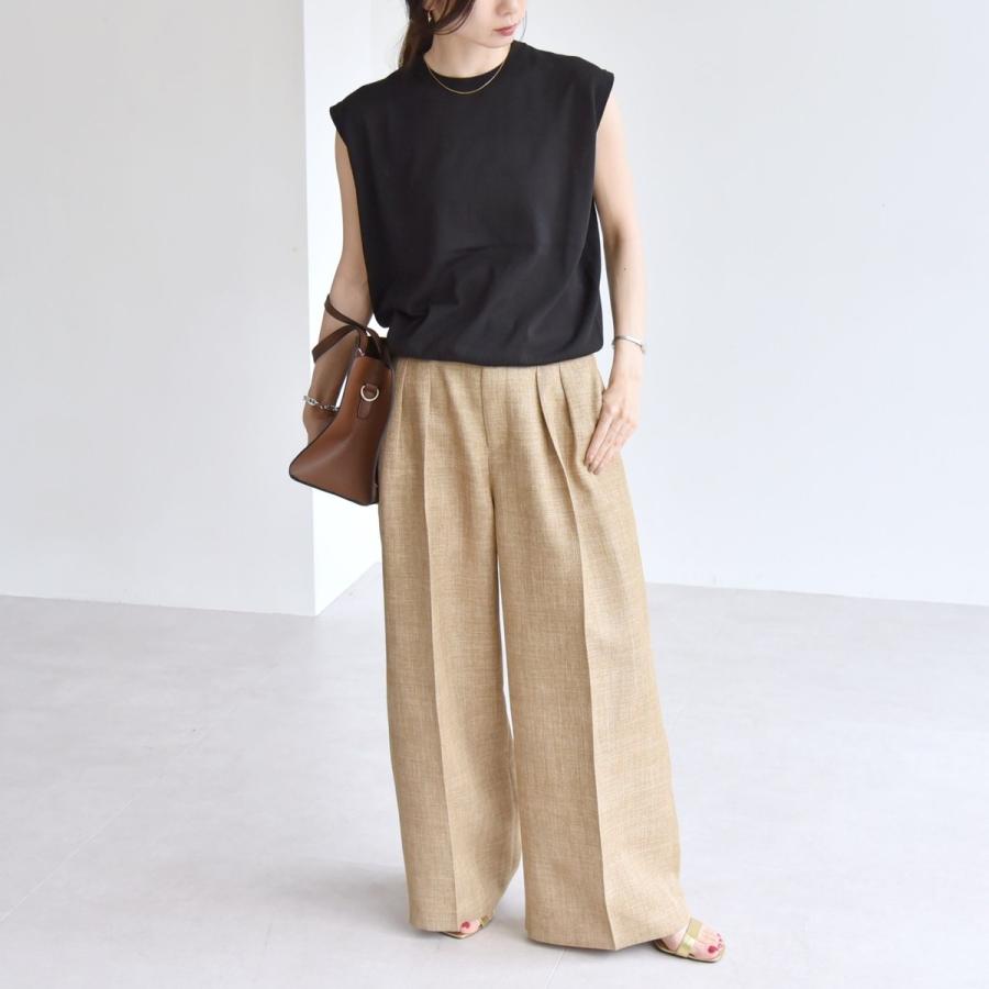 《一部追加予約》quaranciel:〈接触冷感〉フレンチスリーブ ベーシック シアー ニット プル