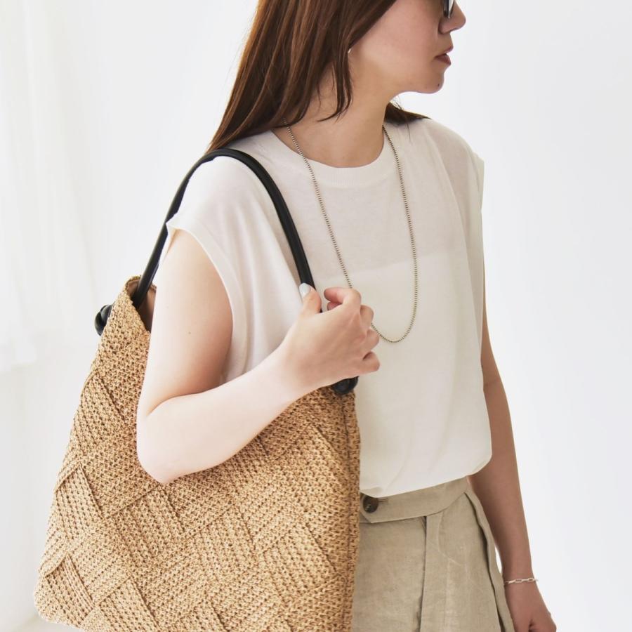 《一部追加予約》quaranciel:〈接触冷感〉フレンチスリーブ ベーシック シアー ニット プル
