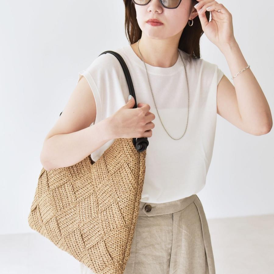 《一部追加予約》quaranciel:〈接触冷感〉フレンチスリーブ ベーシック シアー ニット プル