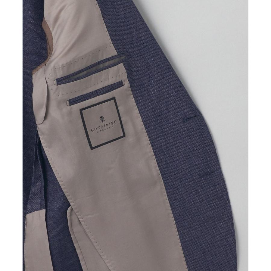 【DORMEUIL】ドーメル HEXAGON リネン ジャケット_ネイビーの画像
