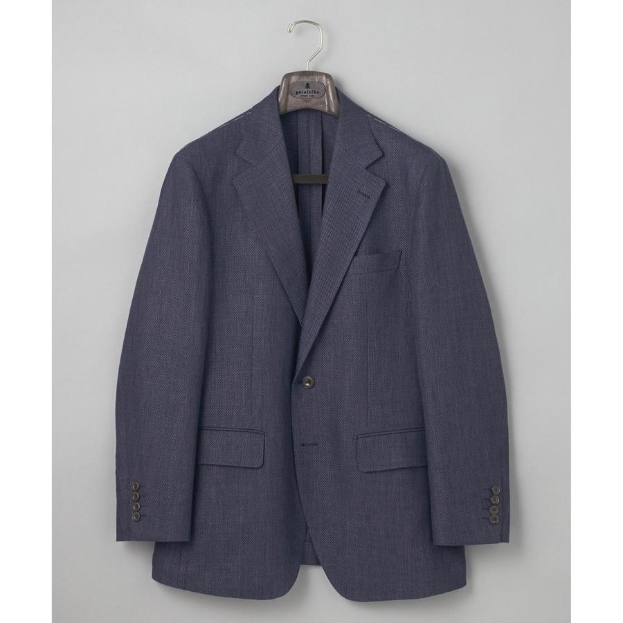【DORMEUIL】ドーメル HEXAGON リネン ジャケット_ネイビーの画像