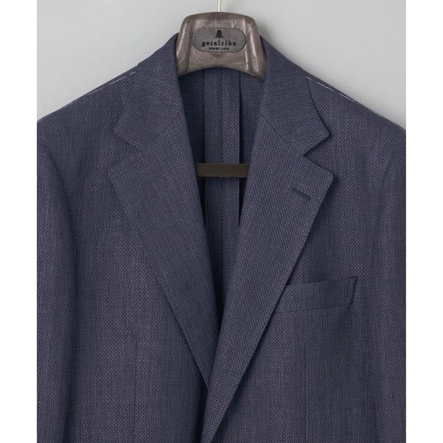 【DORMEUIL】ドーメル HEXAGON リネン ジャケット_ネイビーの画像
