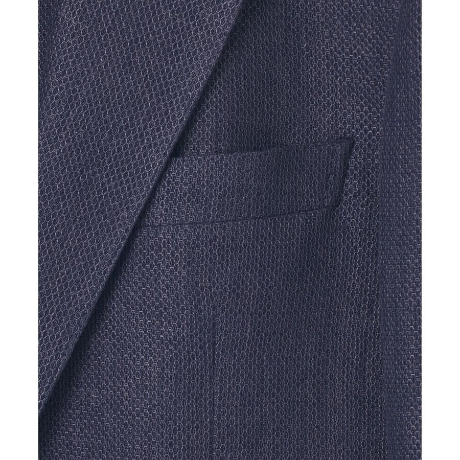 【DORMEUIL】ドーメル HEXAGON リネン ジャケット_ネイビーの画像