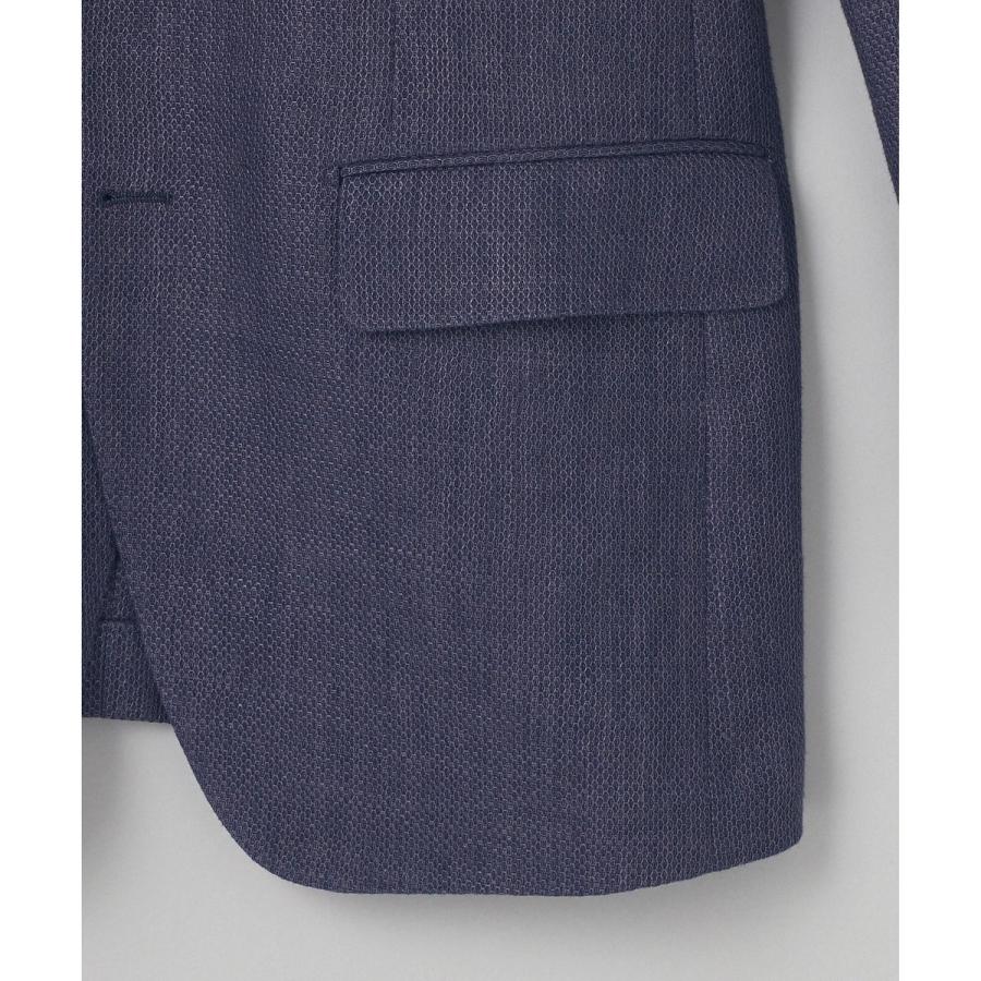 【DORMEUIL】ドーメル HEXAGON リネン ジャケット_ネイビーの画像