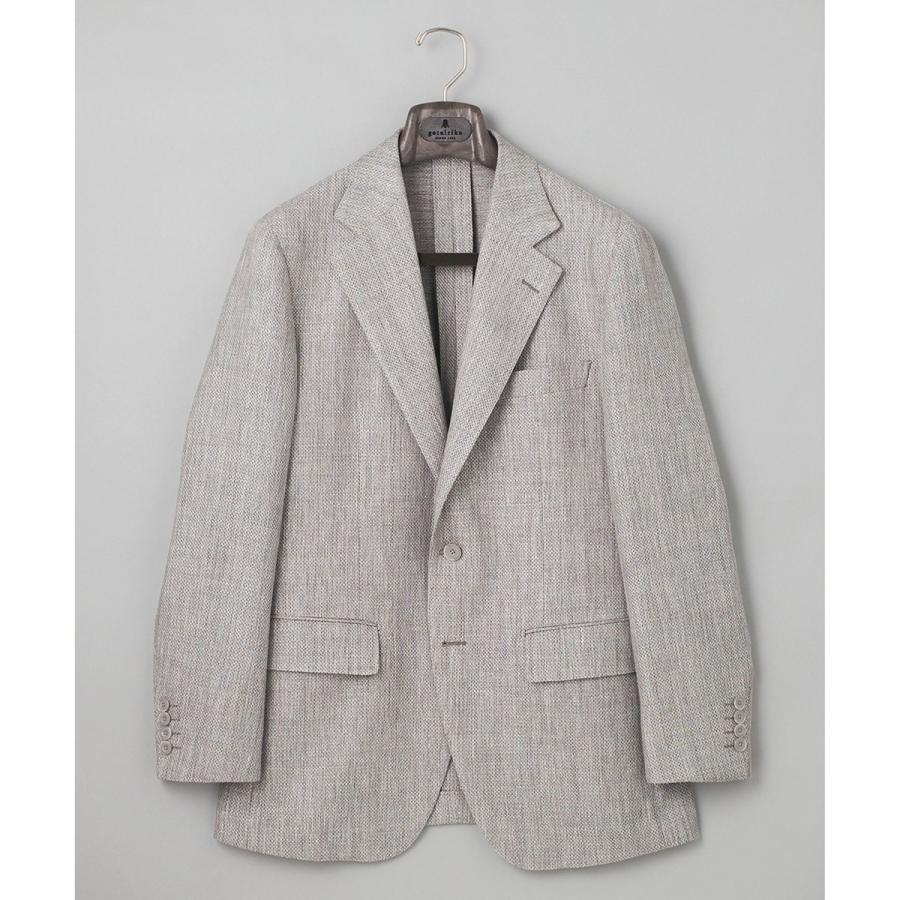【DORMEUIL】ドーメル HEXAGON リネン ジャケット_ライトグレーの画像
