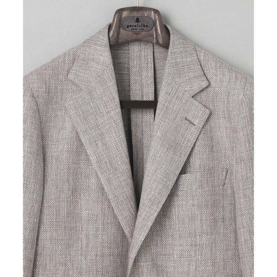 【DORMEUIL】ドーメル HEXAGON リネン ジャケット_ライトグレーの画像