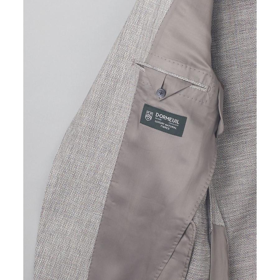 【DORMEUIL】ドーメル HEXAGON リネン ジャケット_ライトグレーの画像