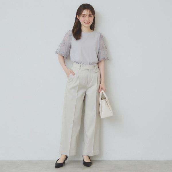 index（インデックス） サイドフラップストレッチワイドパンツ【洗濯機