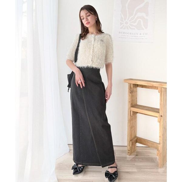 mily bilet】大人可愛い☆ジャガードテープ使いミニポーチ付き巾着2WAY 