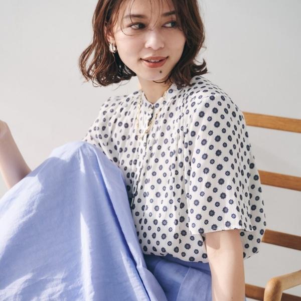 UNTITLED 【セットアップ可能オンオフ】小紋柄ブラウス : マルイ UNTITLED 【セットアップ可能オンオフ】小紋柄ブラウス : マルイ