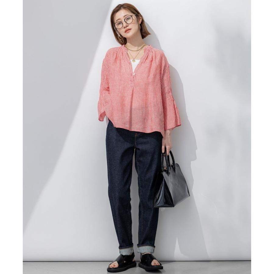 23区洗える】LIBECO タックスリーブ シャツ 23区（ニジュウサンク） 【洗える】LIBECO タックスリーブ シャツ