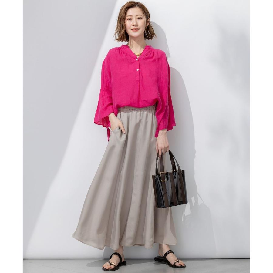 23区（ニジュウサンク） 【洗える】LIBECO タックスリーブ シャツ