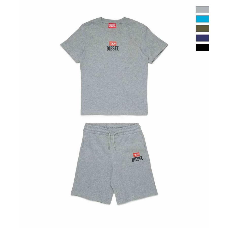 DIESEL ワンポイントブランドロゴ半袖Tシャツショートパンツ