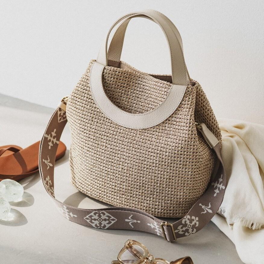 russet モノグラムテープ カゴ2wayトートバッグ(CE-1553