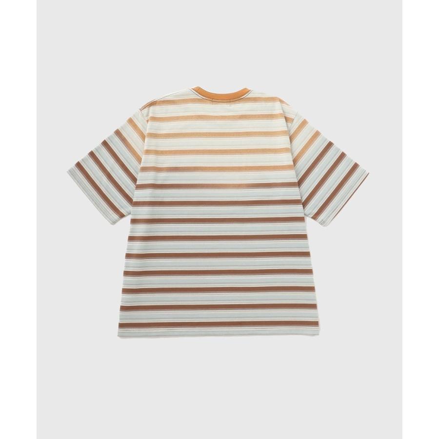 ADAM ET ROPE'（アダムエロペ） フェード加工 ハーフスリーブ ボーダー