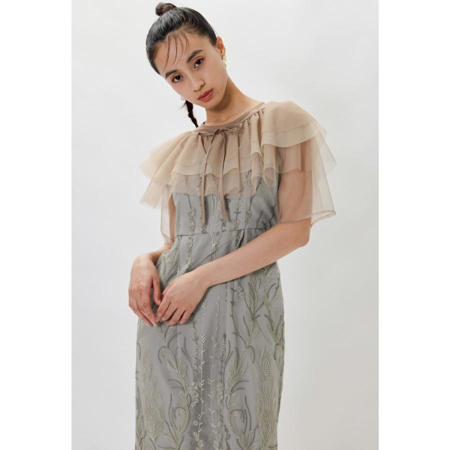 新品未使用タグ付niana パーティードレス 4L 結婚式 お呼ばれ ニアナ niana フラワーレースノットデザインドレス パーティー