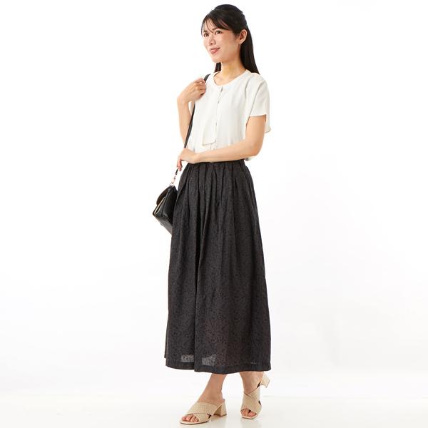 リップル加工 綿ローンリップル花柄pt.スカート : マルイ(丸井)Yahoo
