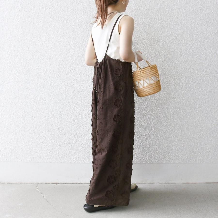 SHIPS any any:〈手洗い可能〉3D フラワー エンブロイダリー ギャザー