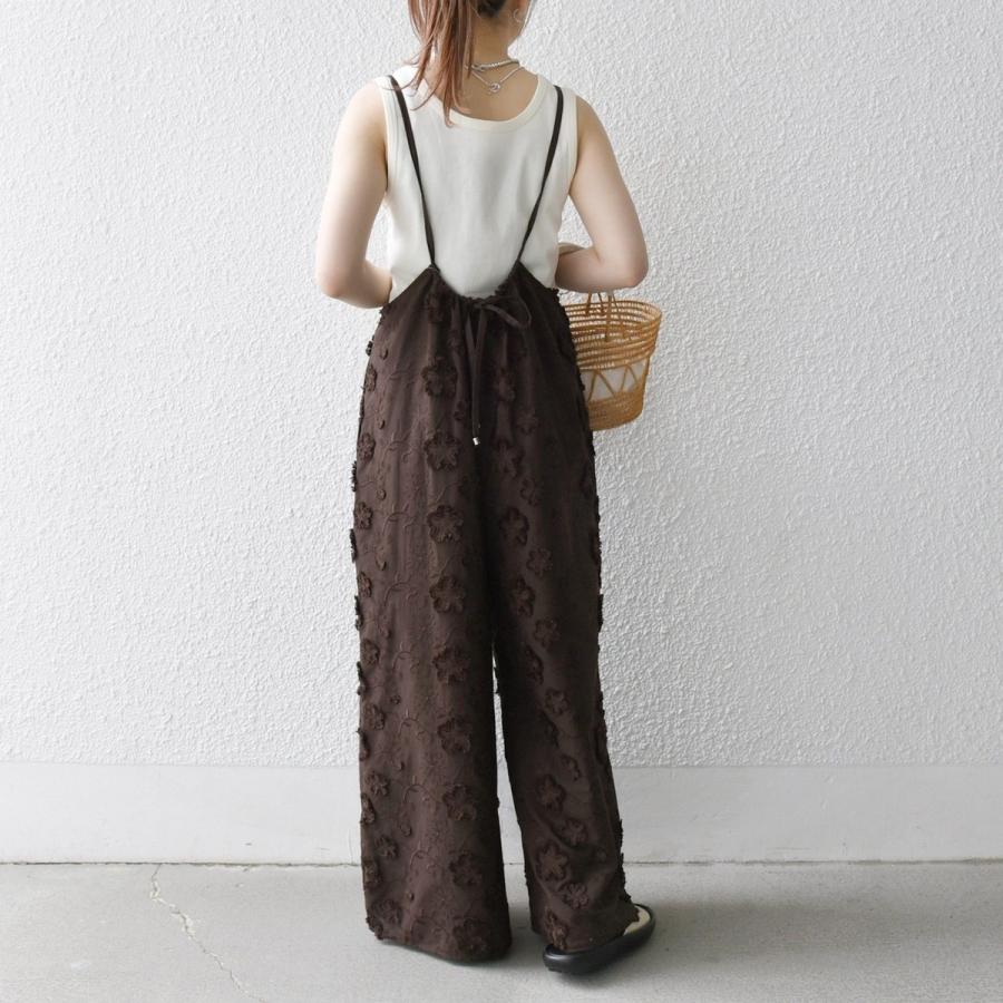 SHIPS any any:〈手洗い可能〉3D フラワー エンブロイダリー ギャザー