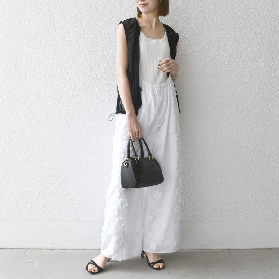 SHIPS any any:〈手洗い可能〉3D フラワー エンブロイダリー ギャザー