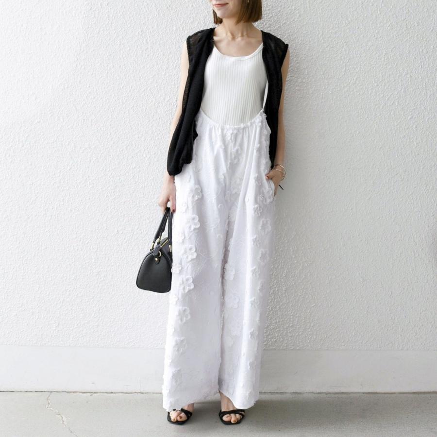 SHIPS any any:〈手洗い可能〉3D フラワー エンブロイダリー ギャザー