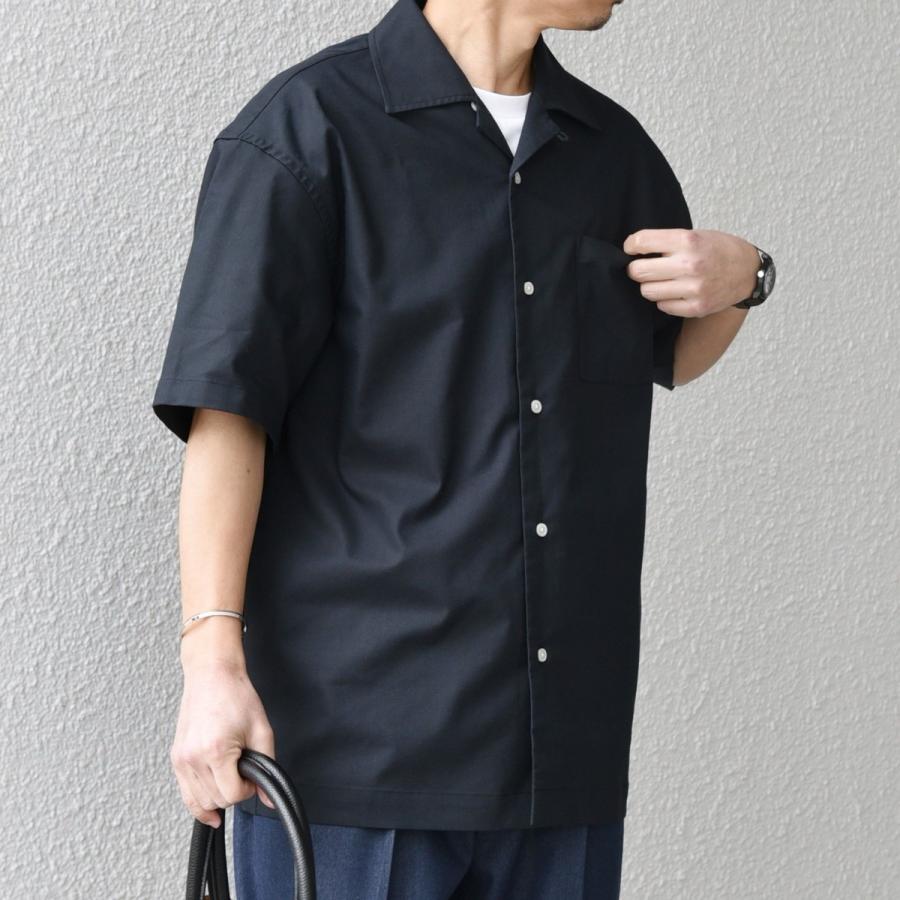 SHIPS any any:〈接触冷感/遮熱等〉ハイブリッドリネン オープンカラー