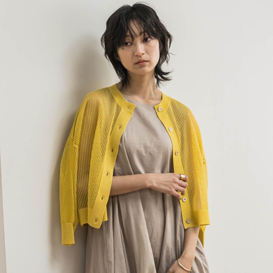 MAYSON GREY（メイソングレイ） 透かし柄編みニットカーディガン