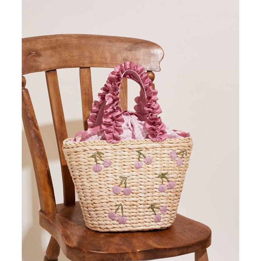 メゾンドフルール ピンク カゴバッグ 未使用 Maison de FLEUR - メゾンドフルールかごバッグ♡ピンクの通販 by まめ