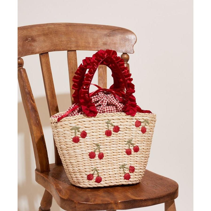 メゾンドフルール　チェリーカゴバッグ　さくらんぼ Maison de FLEUR（メゾンドフルール） チェリーメイズフリルハンドル