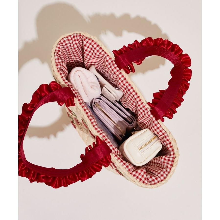 メゾンドフルール　チェリーカゴバッグ　さくらんぼ チェリーメイズフリルハンドルカゴバッグ/Maison de FLEUR（メゾン ド