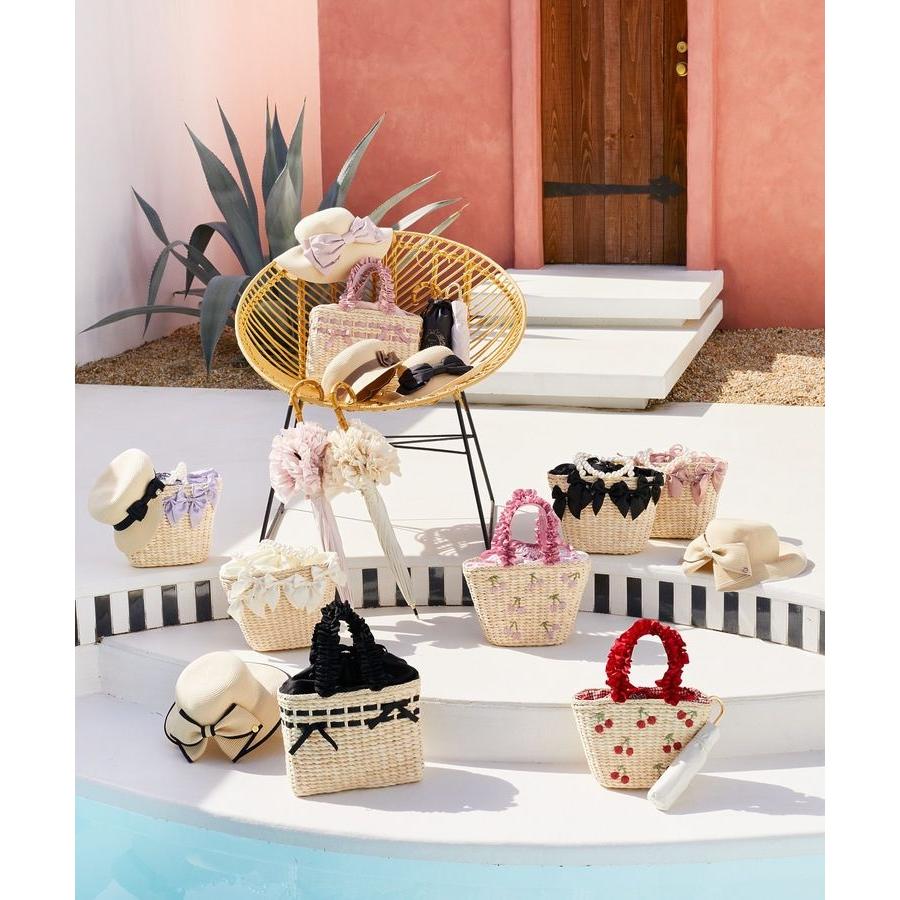 EC限定パールハンドルリボンカゴバッグ EC限定パールハンドルリボンカゴバッグ | メゾン ド フルール