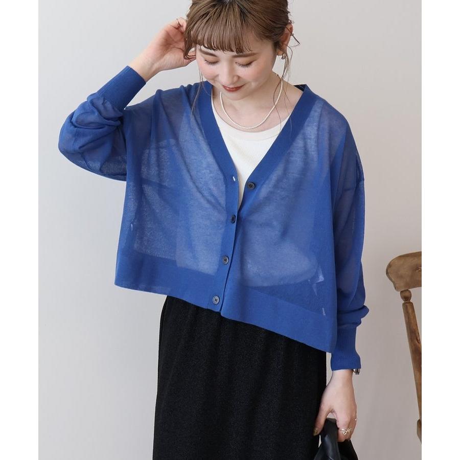 美品♡近年♡フォクシー アジュール ショート丈 カーディガン ブルー 38 美品✨ フォクシー ビスケット ニット カーディガン ブルー 38