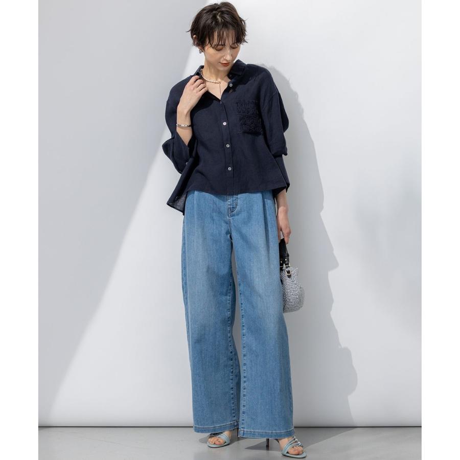 23区 【Oggi6月号掲載/接触冷感】23区DENIM サマー タック ワイド