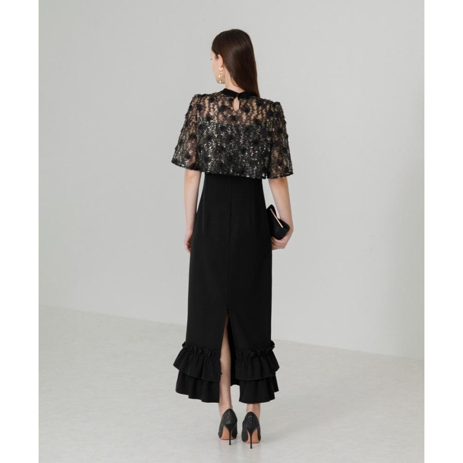 フラワースパンコールチュールフリルIラインドレス : マルイ